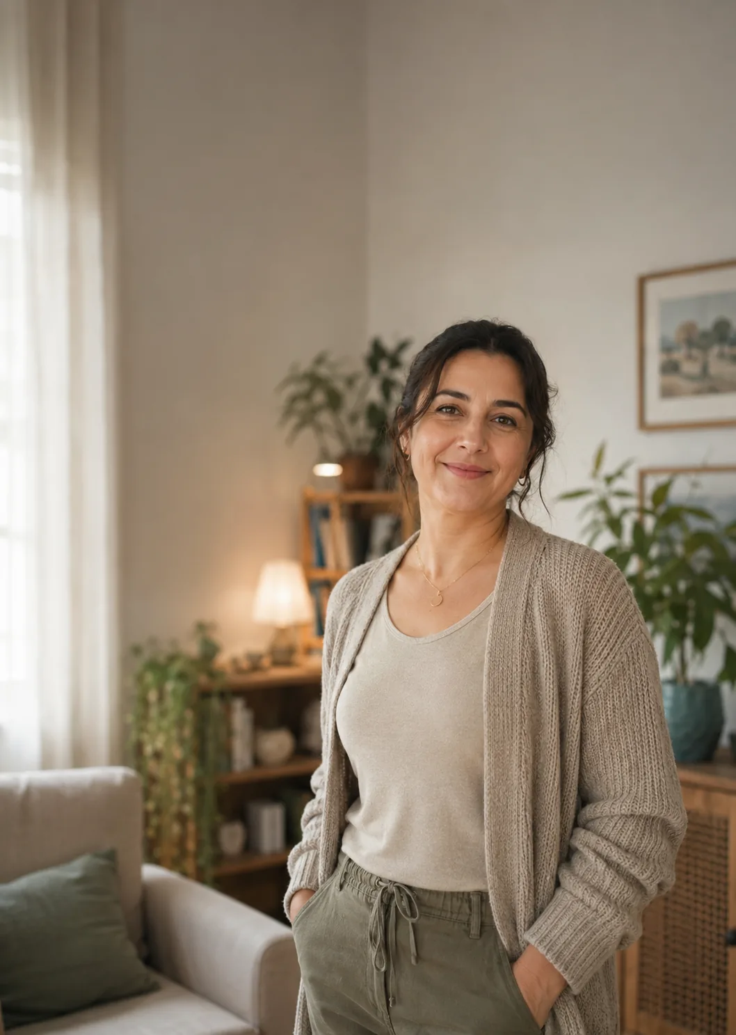 Profesyonel bakıcı sıcak bir an paylaşıyor